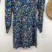 185 Sezane Blue Ruffle Button Long Sleeve Augustine Robe Mini Dress Size 36 / 4