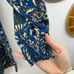 185 Sezane Blue Ruffle Button Long Sleeve Augustine Robe Mini Dress Size 36 / 4