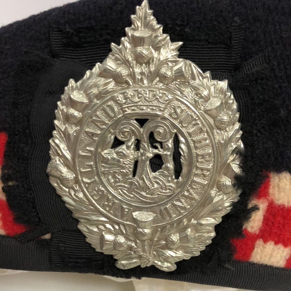 WW2 Argyll & Sutherland Highlanders Scottish British Army Military Hat Cap - detail
