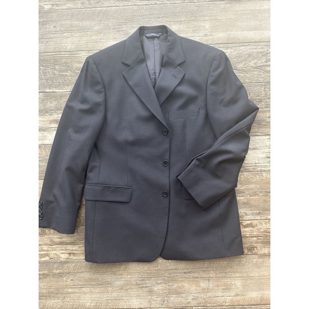 Brooks Brothers 346 Navy Blue Suit Coat 42S - 96% Wool! Three button (E1)