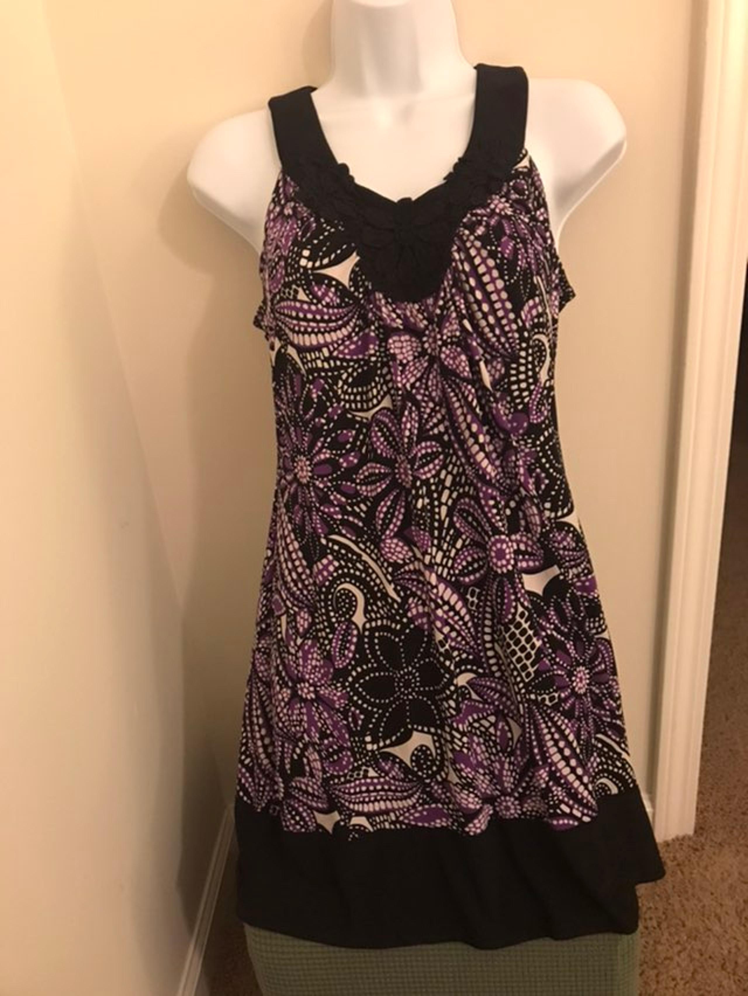 Wrapper Floral Sleeveless Blouse or Mini Dress