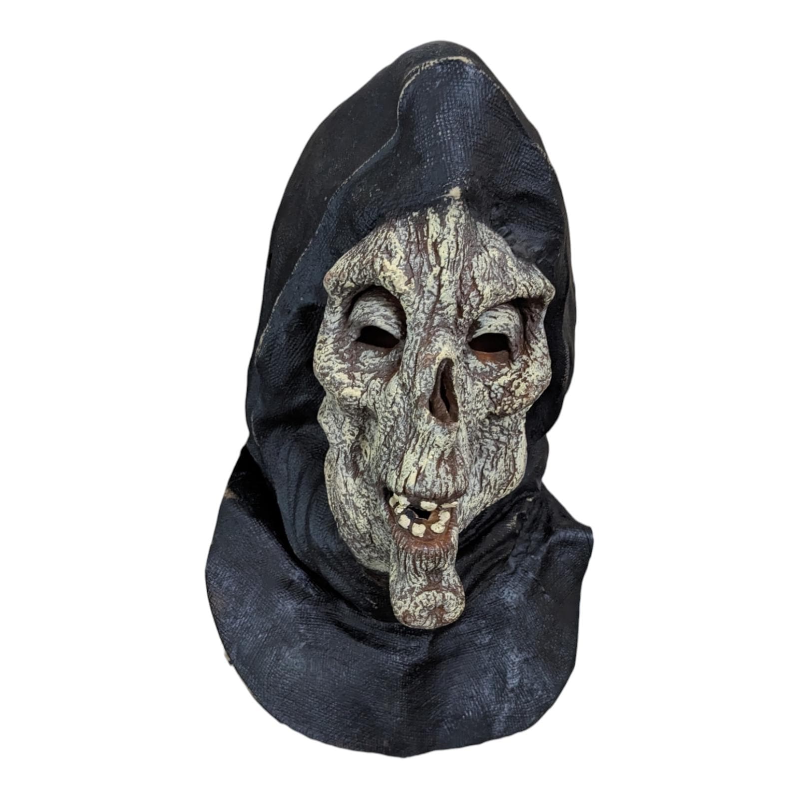 Vintage Grim Reaper Scary Halloween Mask Paper Magic Group 1997 Creepy Cosplay