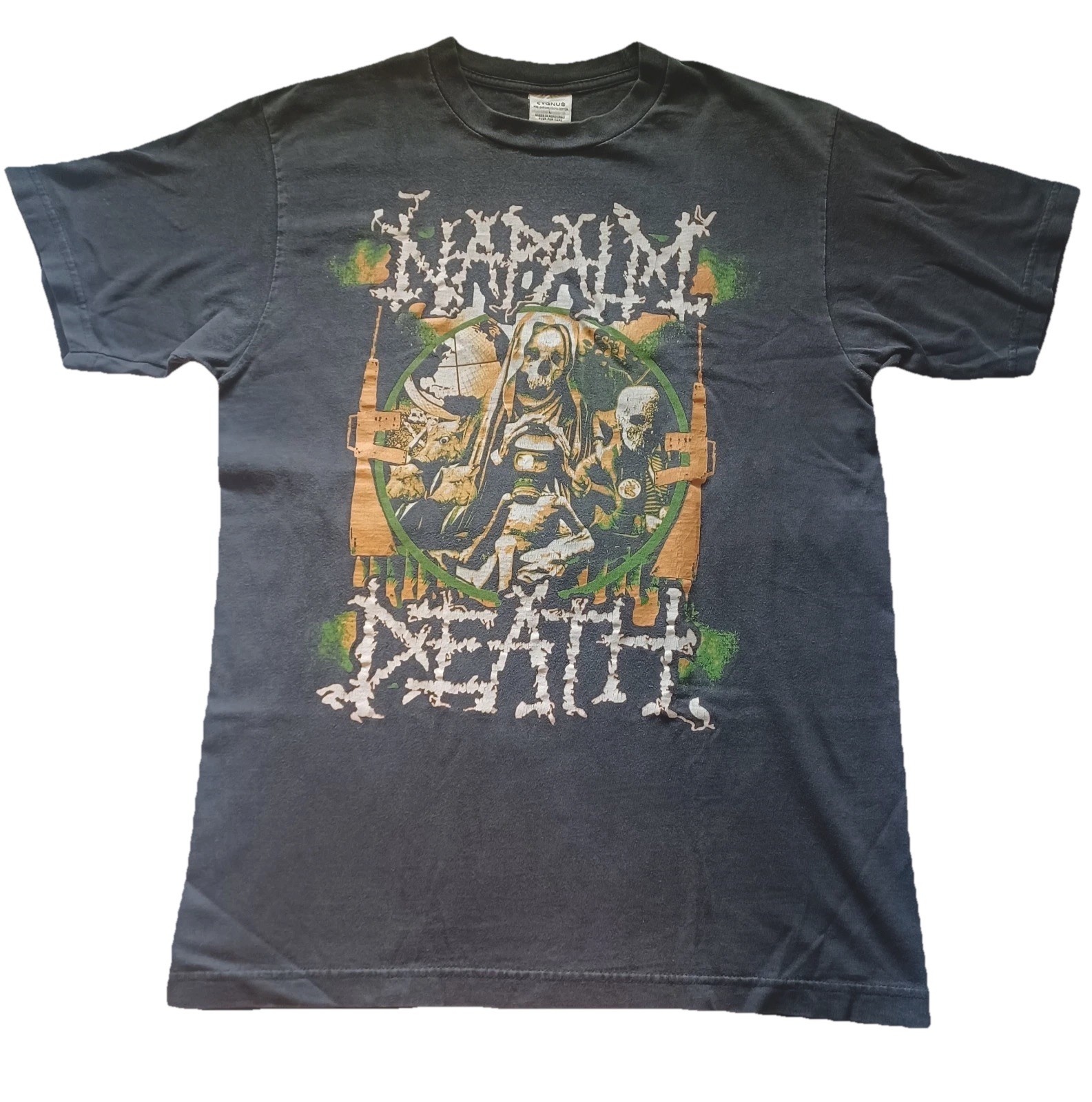 Vintage NAPALM DEATH 90s 00s Metal Band Men’s Black Graphic LARGE T Shirt