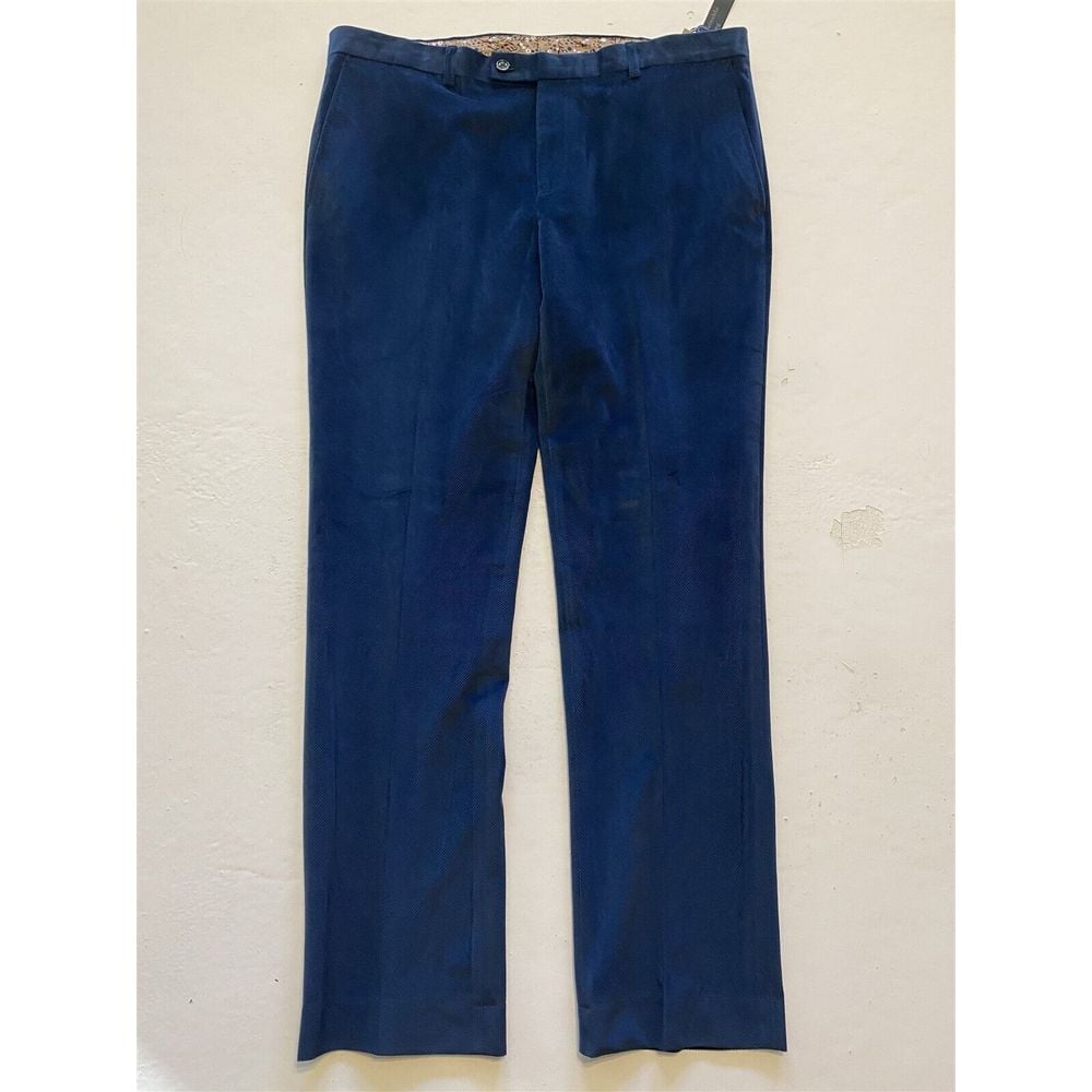 NWT Paisley & Gray 36 x 32 Limited Edition Dark Blue Microfiber Tapered Trousers