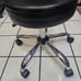 Round Rolling Stool Chair PU Leather Height Adjustable Swivel Drafting