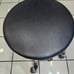 Round Rolling Stool Chair PU Leather Height Adjustable Swivel Drafting