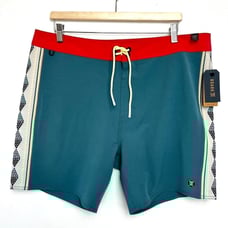 Roark Men's Passage Panel Moorea 17'' Boardshorts-Hydro Blue -Size 38 Surfer