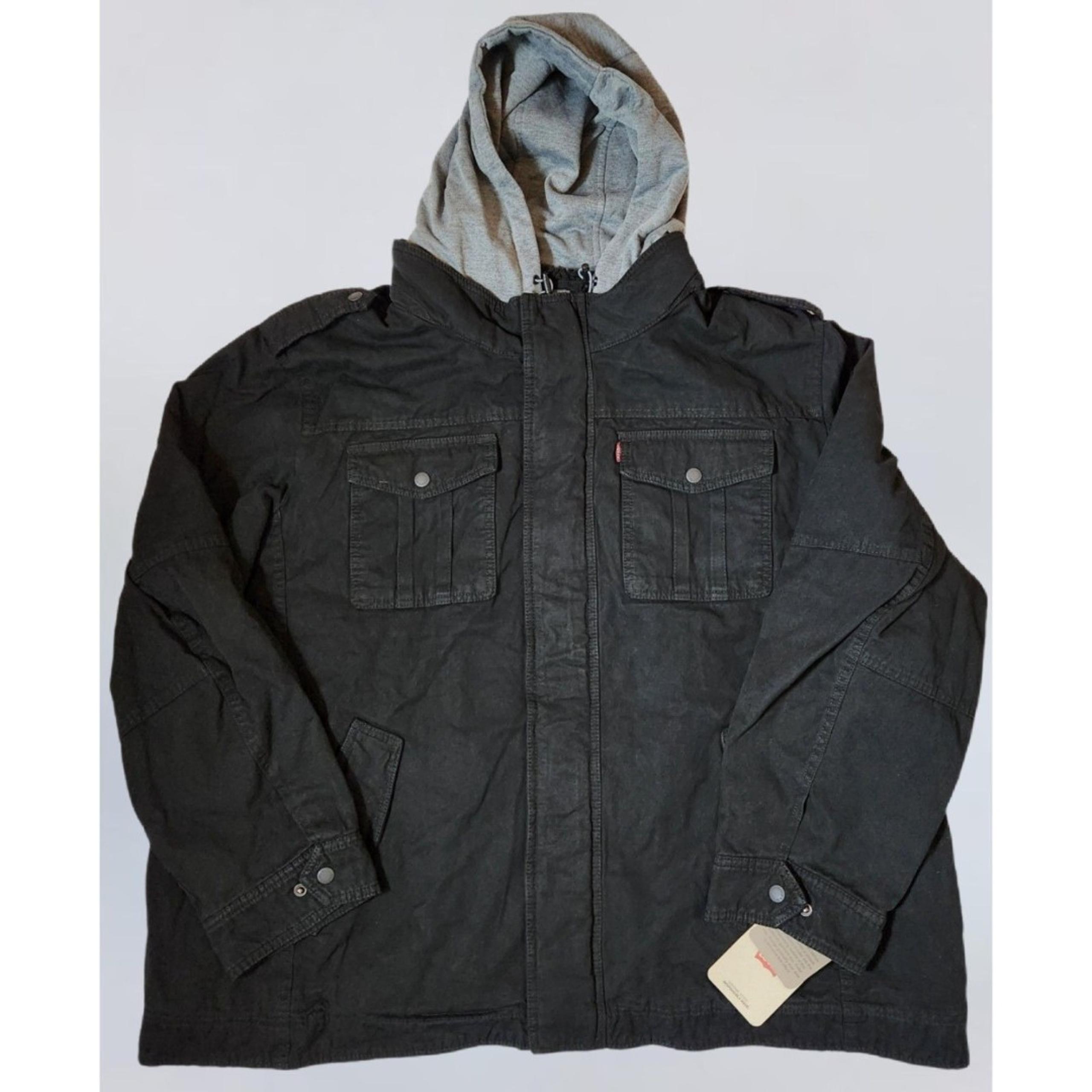 Levi’s Washed Cotton Military Jacket – Men’s 3XL, Black, Sherpa Lined, NWT - Levi's