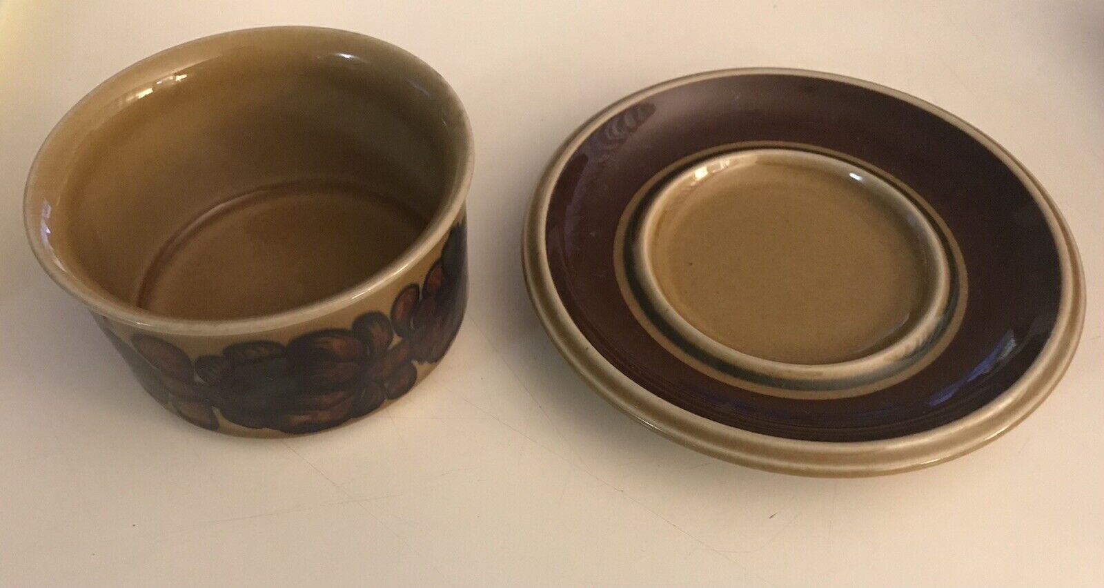 Vintage MCM Arabia Finland Otso Saucer and Small Bowl Ulla Procope