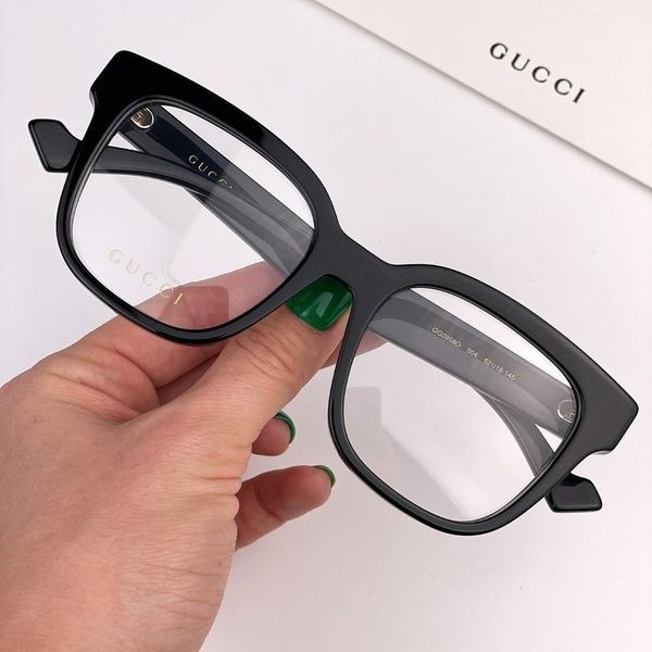 Gucci GG0958O 004 Eyeglasses Black Rectangle Unisex