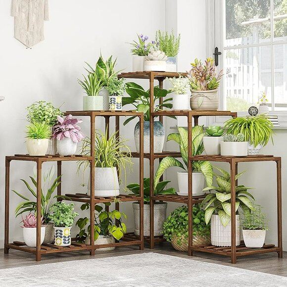 NEW Plant Stand Indoor Outdoor Corner Shelf 11 Potted Large Holder.