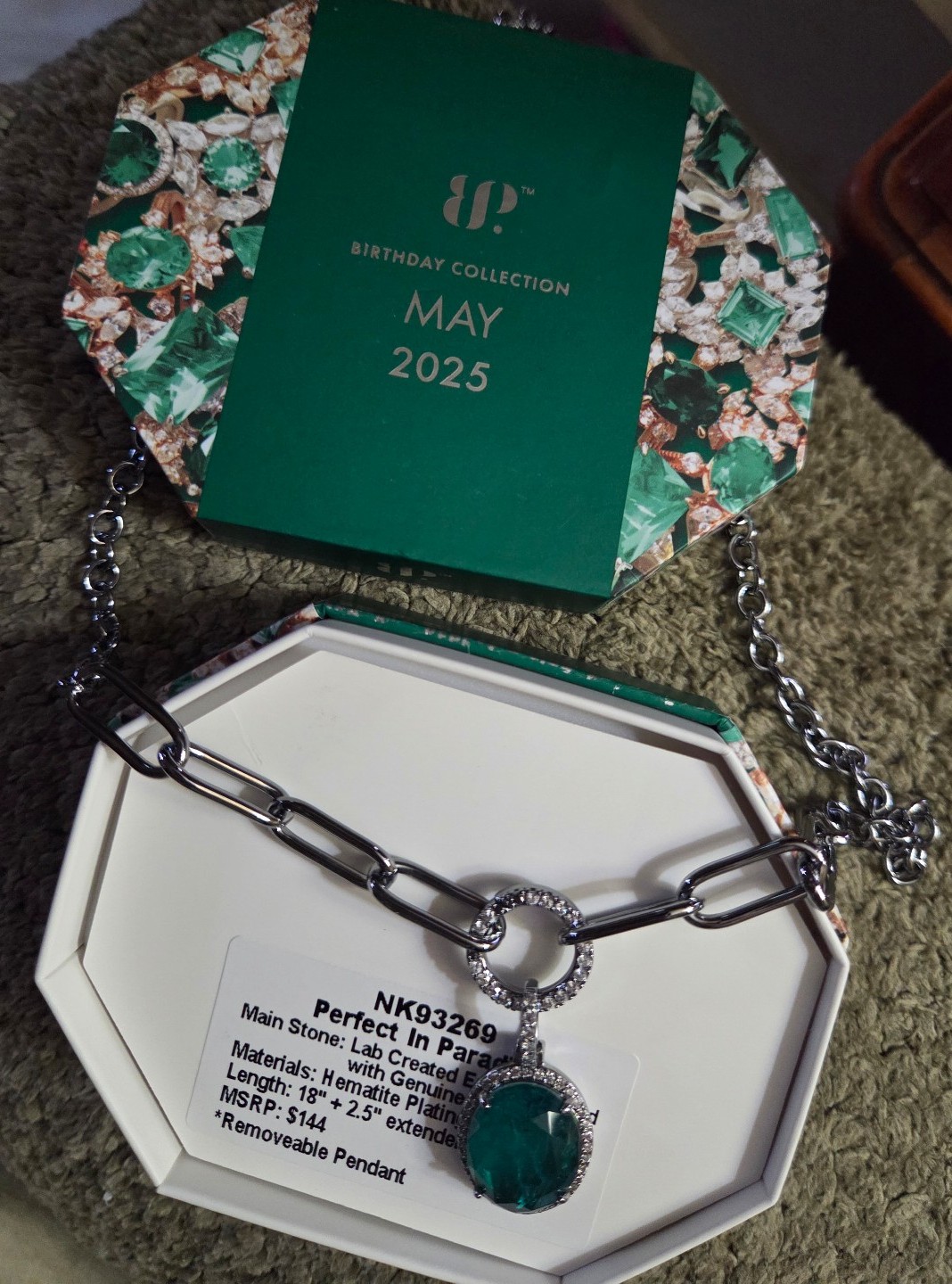 Bomb party may birthday necklace