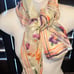 Vintage Ralph Lauren Ivory Silk Hand Rolled Scarf Soft Pastel Watercolor Floral