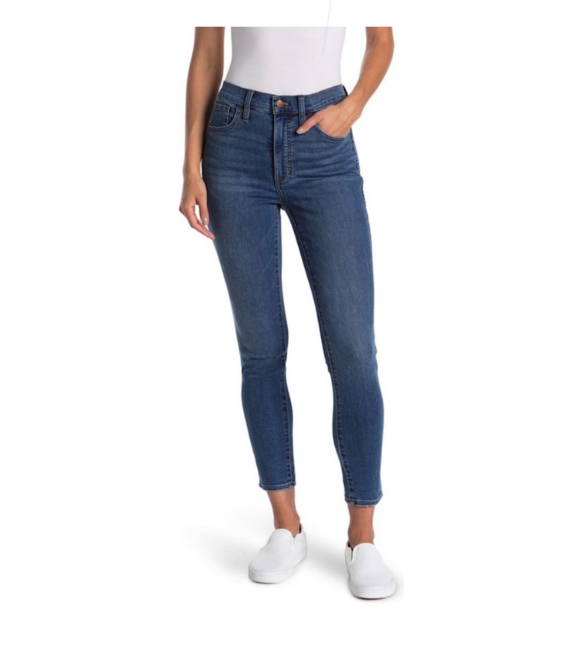 Madewell Blue Cropped Ankle Jeans High-Waisted