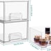 4 Pack Clear Stackable Storage Drawers,