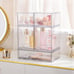 4 Pack Clear Stackable Storage Drawers,