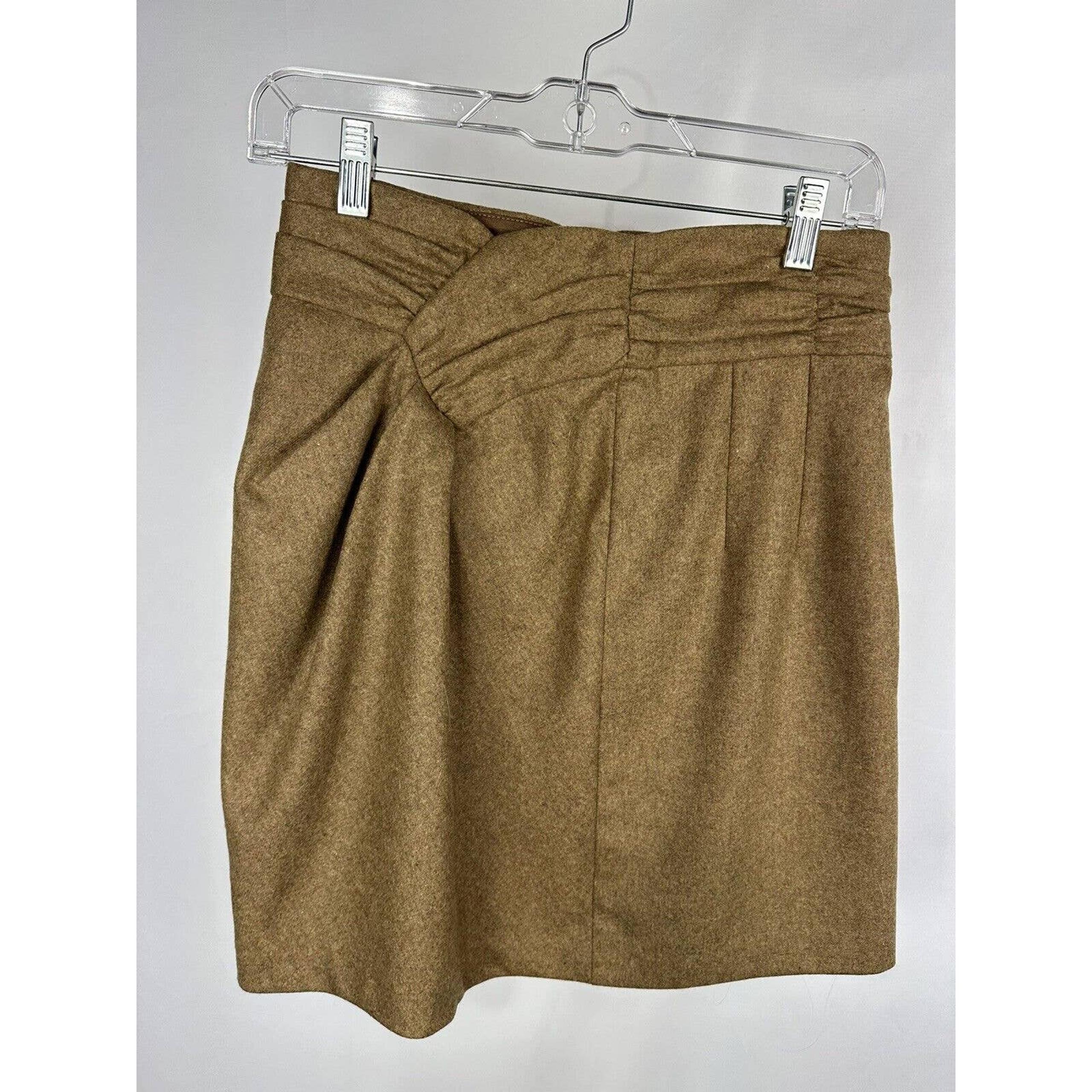 Nanette Lenore Brown Wool Mini Skirt