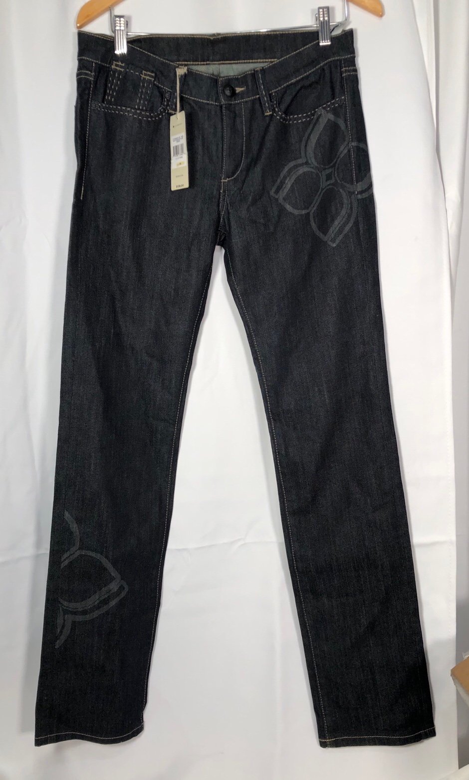 BCBG Maxazria May Fashion Slim Denim Pants Women Size 28 Rain Blue