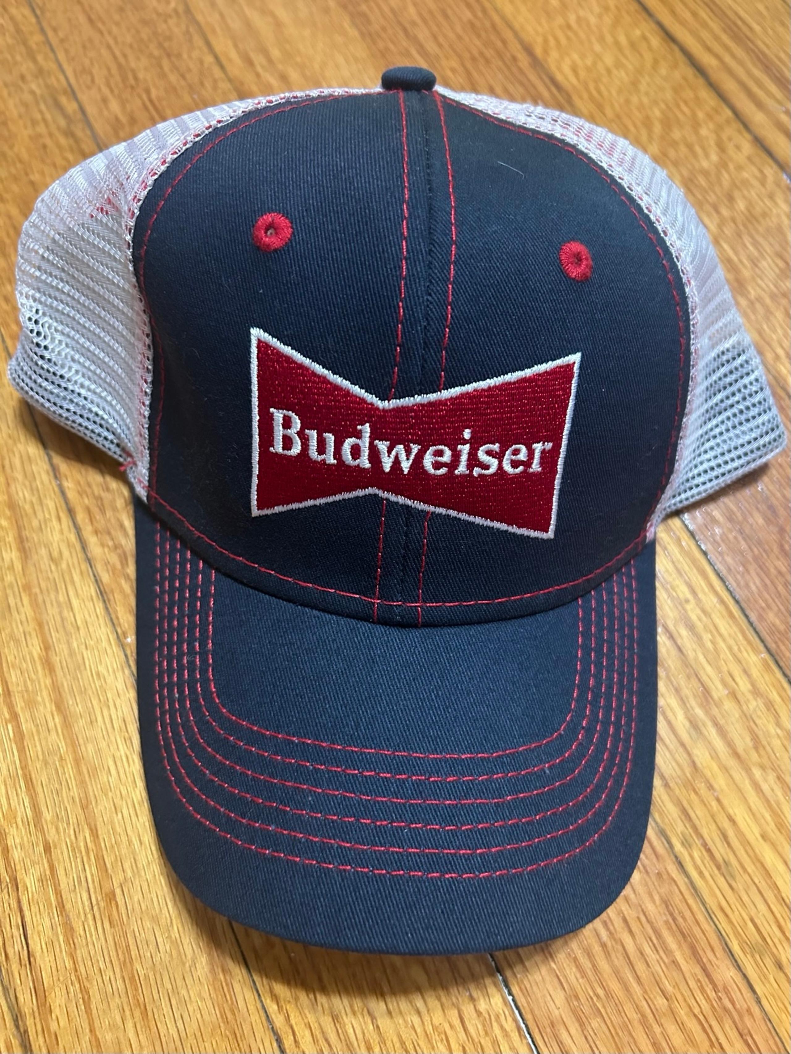 Budweiser H3 Headwear Mens Trucker Hat Multicolor Color Block Adjustable