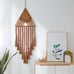 Macrame Woven Wall Hanging Dream Catcher Triangle Tassel Geometric Art Brown