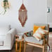 Macrame Woven Wall Hanging Dream Catcher Triangle Tassel Geometric Art Brown