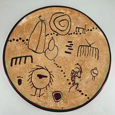 Southwest Rock Art Ellen Peebler Studio art pottery plate platter decor