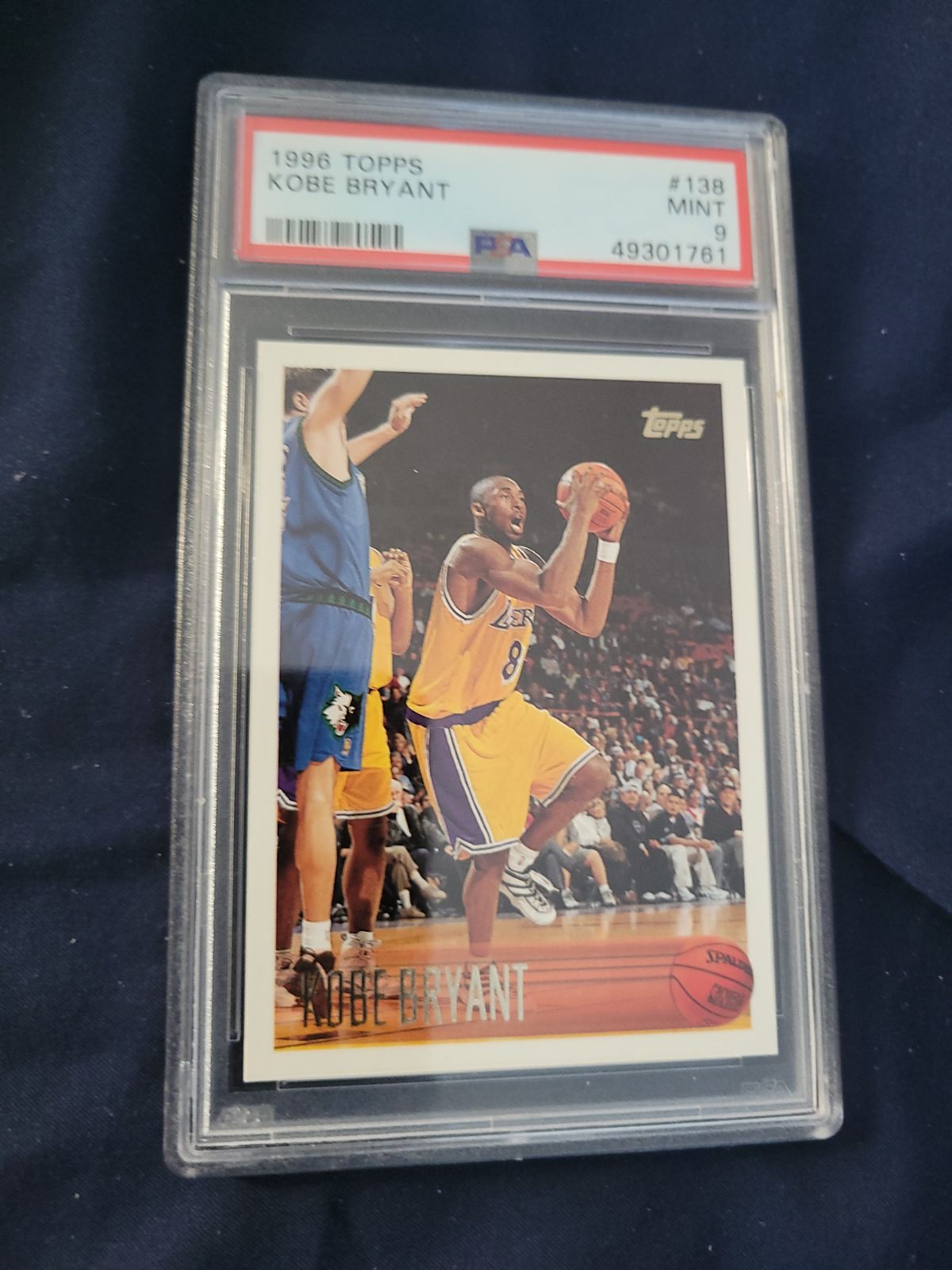 1996-97 Topps Kobe Bryant Rookie PSA 9