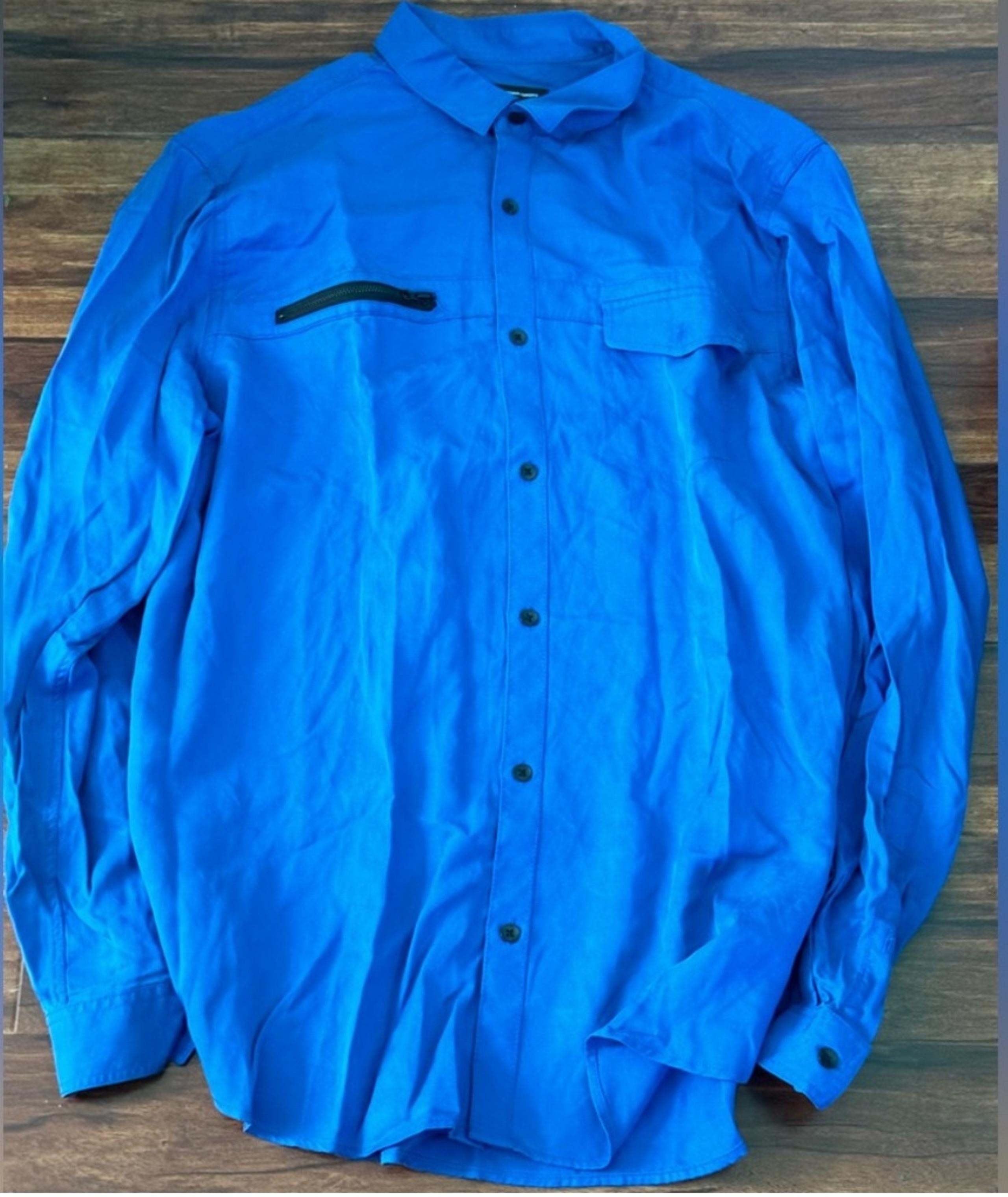 NC International Concepts Mens Button Front Shirt Blue ONLY WEAR IT ONCE