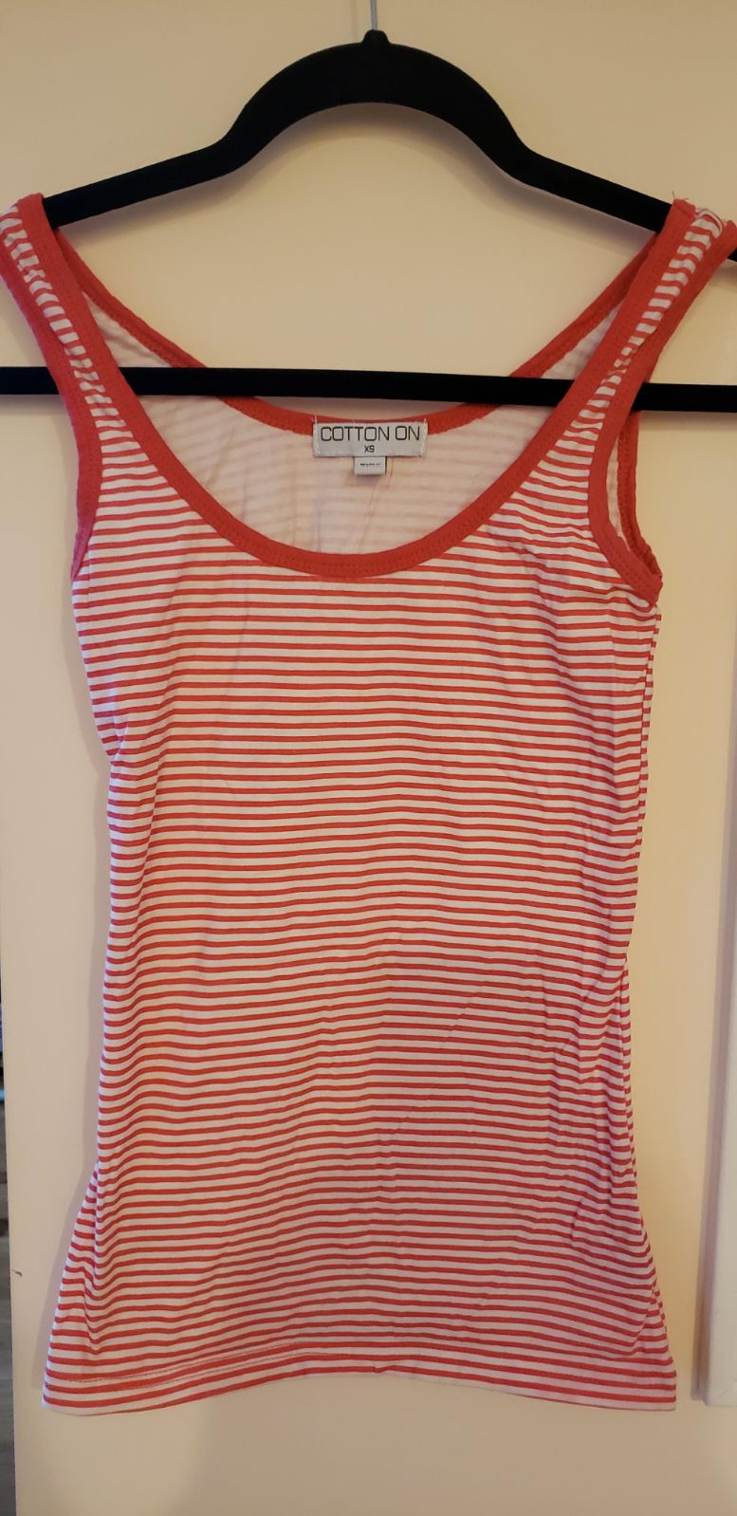 Cotton On Pink Striped Tank Top