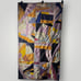Vtg 1930s 1940s Crazy Quilt Handmade Initialed Tieback Multicolor 64”x71”