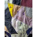 Vtg 1930s 1940s Crazy Quilt Handmade Initialed Tieback Multicolor 64”x71”