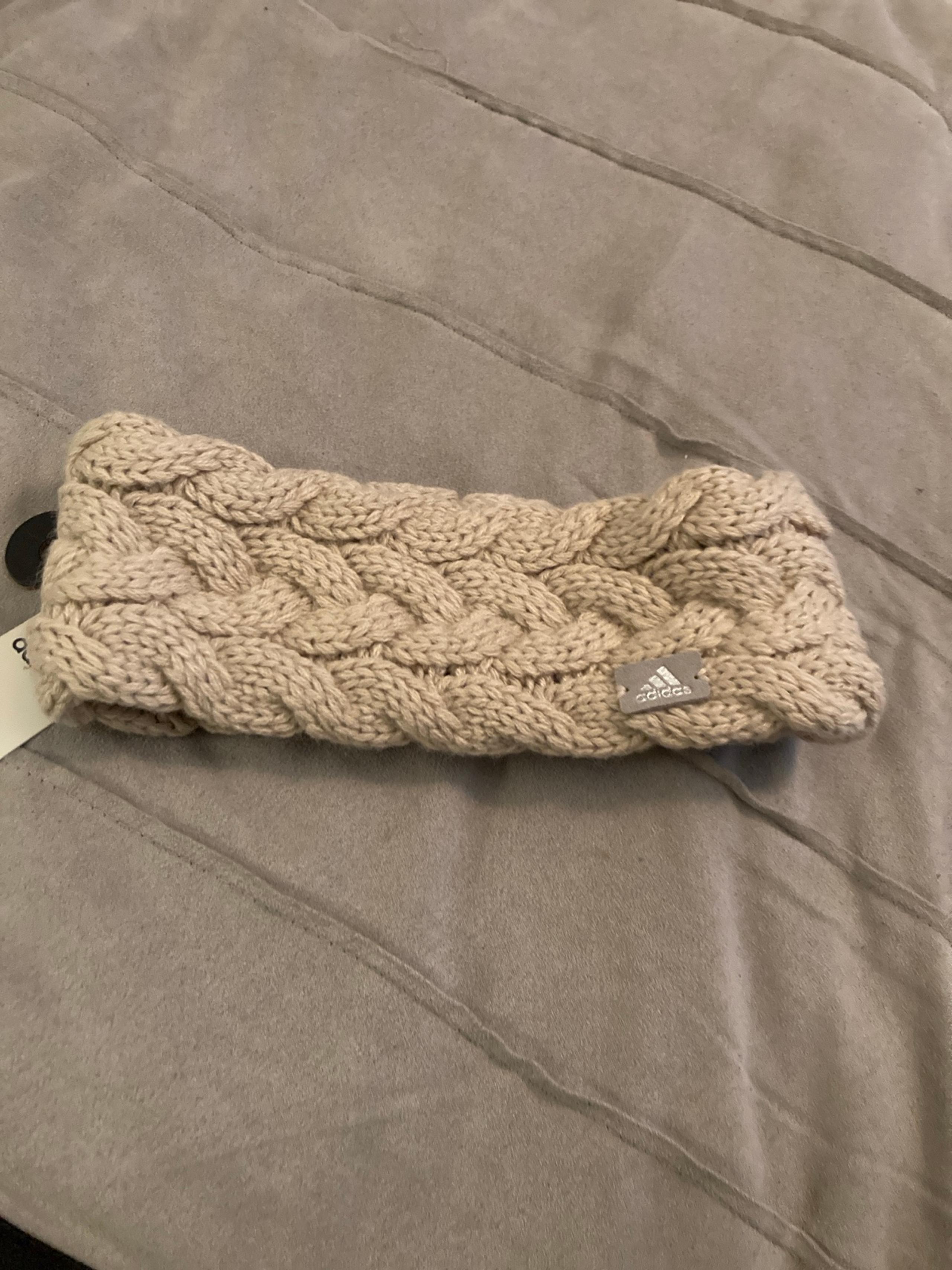 Women’s Adidas Beige Fleece Lined Headband