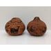 Lot Of 2 Vintaged Carved Gourd Rattles