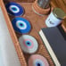 Beaded Evil Eye Drink Coasters set of 4