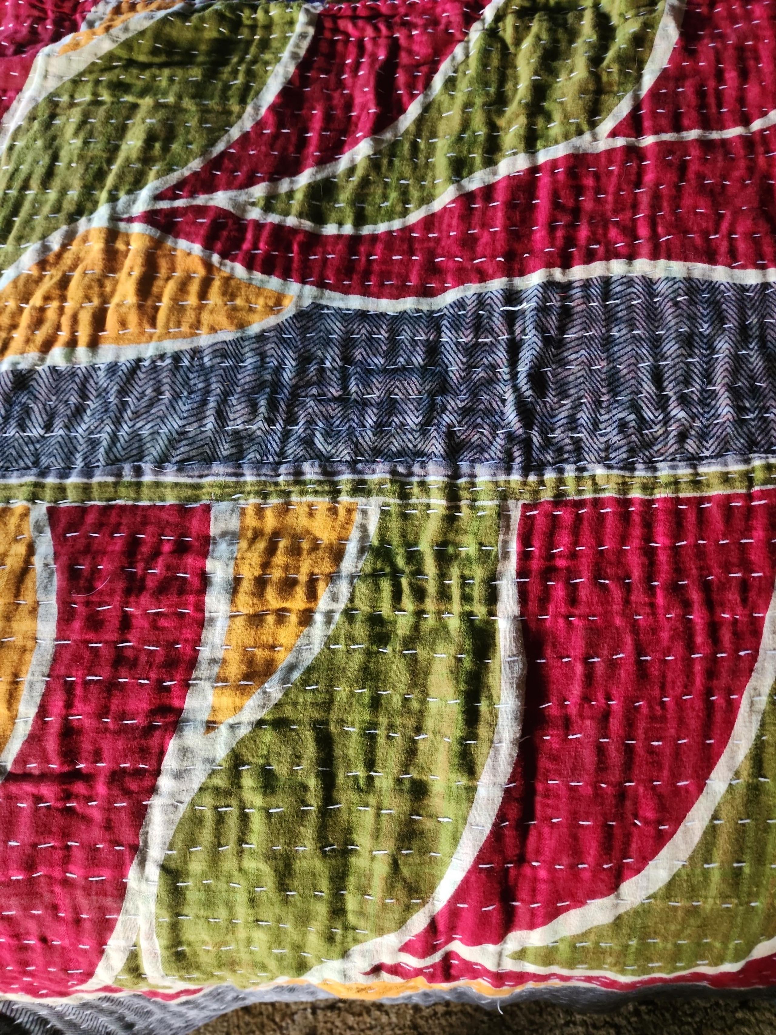 Kantha Quilt, Twin Size