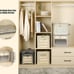 Foldable Storage Bin for Clothes, Clothing Storage Bins with Lid 3 Pcs Light Gre