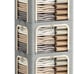 Foldable Storage Bin for Clothes, Clothing Storage Bins with Lid 3 Pcs Light Gre