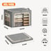 Foldable Storage Bin for Clothes, Clothing Storage Bins with Lid 3 Pcs Light Gre