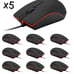 Lot Of 50 3-D Optical Wired USB Mouse Mice Black & Orange 50x NEW