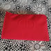 Dior Red Canva Pouch Silver Logo Zip NIB