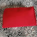 Dior Red Canva Pouch Silver Logo Zip NIB