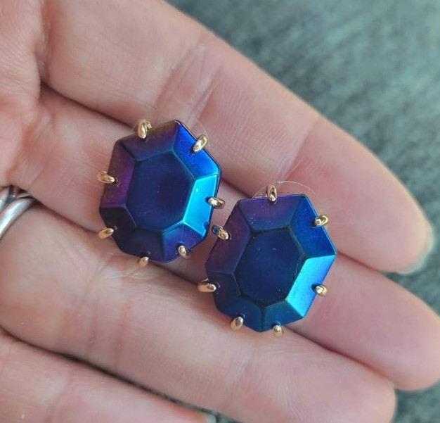 Kendra Scott Retired Iridescent Black Morgan Earrings