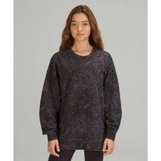 Lululemon Perfectly Oversized Crew in Denim Wash Print Dusky Lavender Black