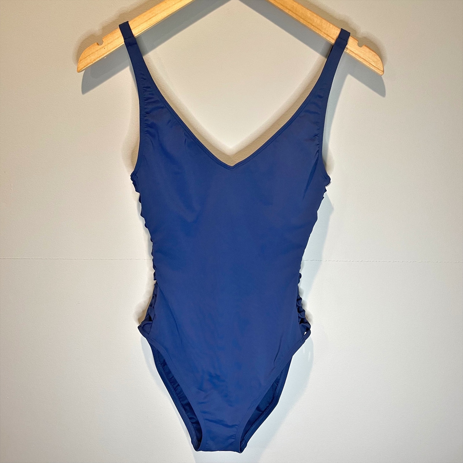 Bleu Rod Beattie Royal Blue Cut Out One Piece Swimsuit - size 4