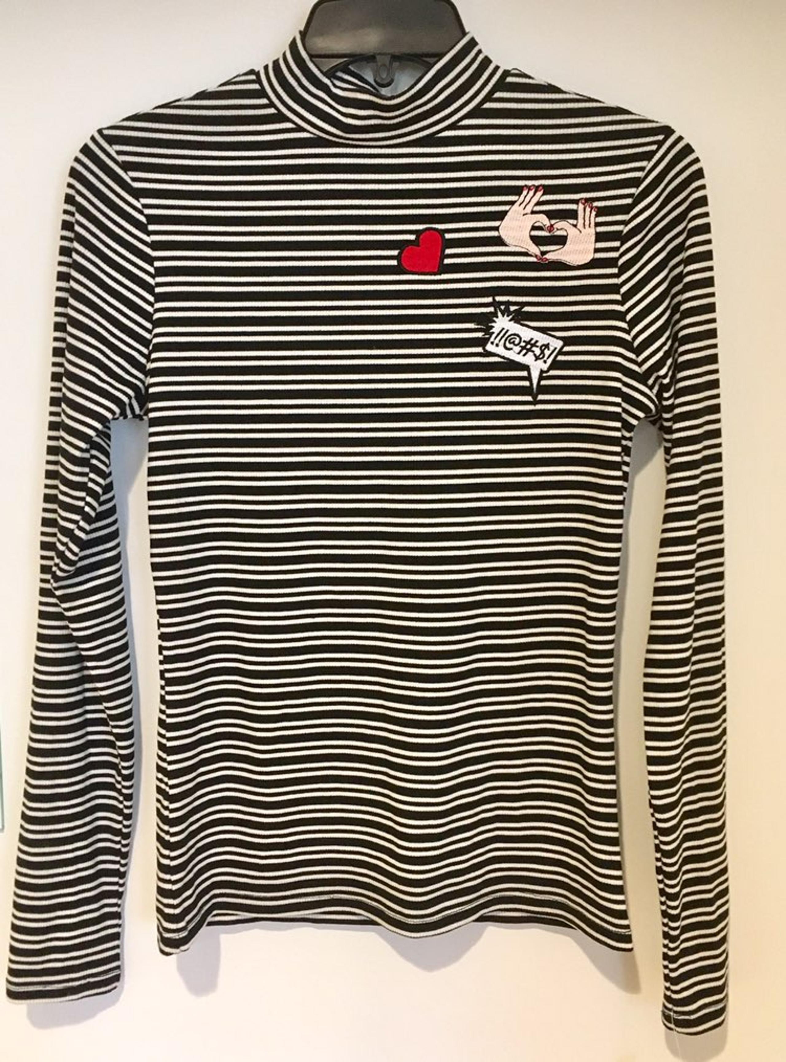Romeo & Juliet Couture Stripe Knit Top S
