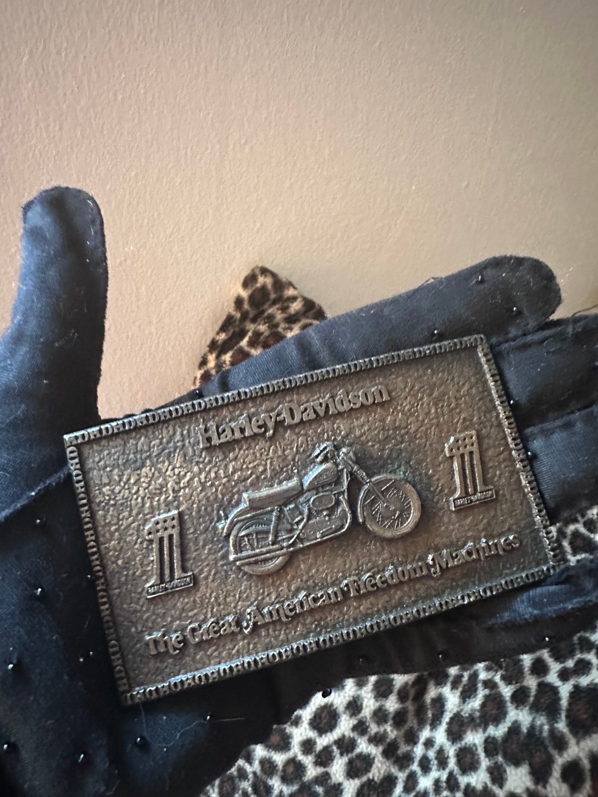 Rare Vintage 1974 Harley Davidson Motorcycle Belt Buckle Bergamot Brass