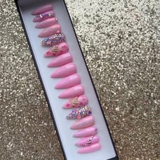 pink stiletto nails