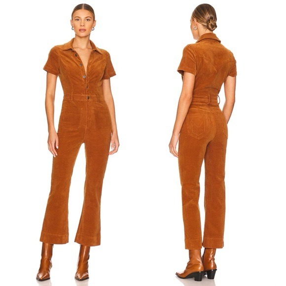 Show Me Your Mumu corduroy cropped everhart jumpsuit L