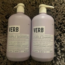 VERB CLEANSE + TONE + BRIGHTEN PURPLE SHAMPOO 32 floz / 946ml X2