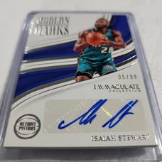 Isaiah Stewart 05/99 Autograph Immaculate Detroit Pistons NBA Basketball
